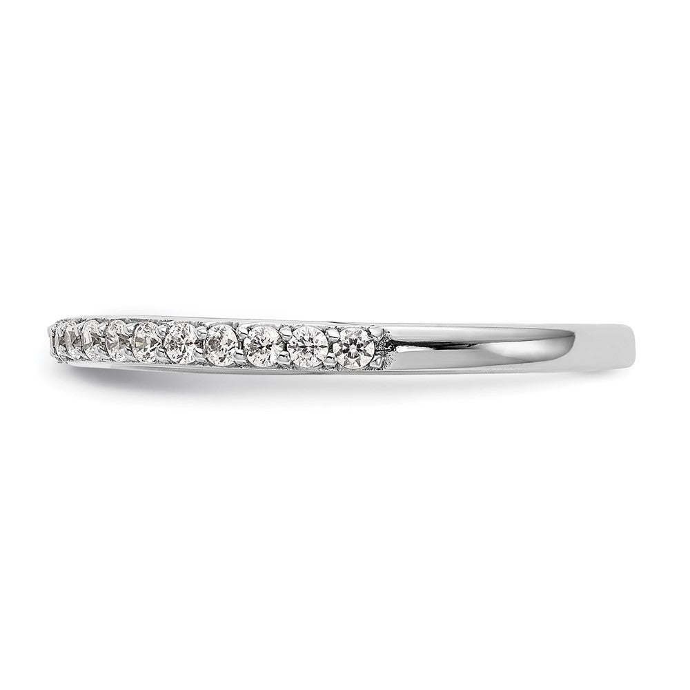 14K White Gold 1/4 carat Diamond Complete Wedding Band