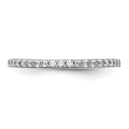 14K White Gold 1/4 carat Diamond Complete Wedding Band