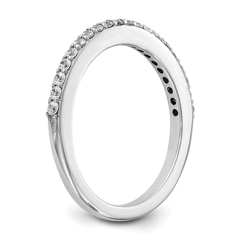 14K White Gold 1/4 carat Diamond Complete Wedding Band