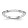 14K White Gold 1/4 carat Diamond Complete Wedding Band