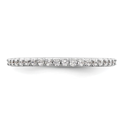 14K White Gold 1/3 carat Diamond Complete Wedding Band