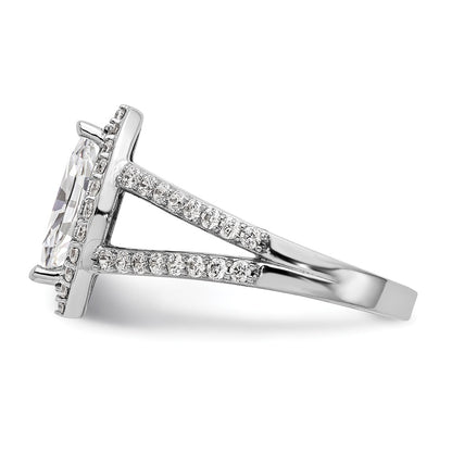14K White Gold Halo Plus (Holds 1 carat (10x5mm) Marquise Center) 3/4 carat Diamond Semi-Mount Engagement Ring