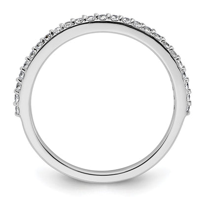 14K White Gold 1/4 carat Diamond Complete Wedding Band