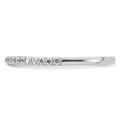 14K White Gold 1/4 carat Diamond Complete Wedding Band