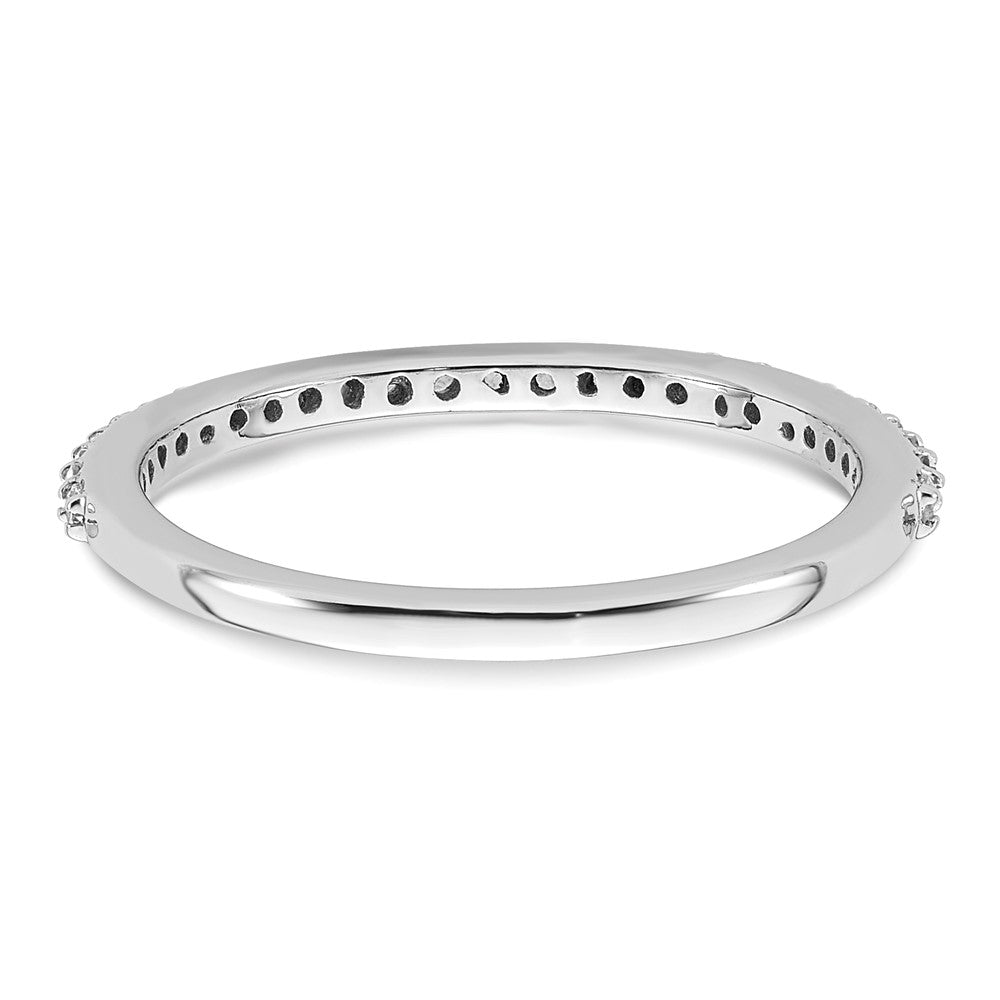 14K White Gold 1/4 carat Diamond Complete Wedding Band