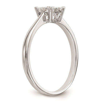 14K White Gold Halo Cluster 1/4 carat Diamond Complete Engagement Ring