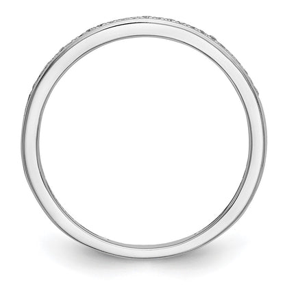 14k White Gold 1/6 carat Diamond Set of 2 Complete Wedding Bands