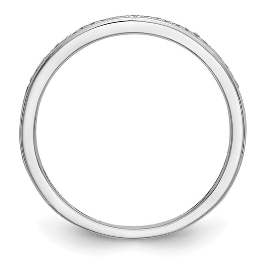 14k White Gold 1/6 carat Diamond Set of 2 Complete Wedding Bands