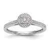 14K White Gold Lab Grown VS/SI+ G+ Dia Complete Cluster Engagement Ring