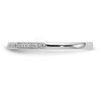 14k White Gold 1/6 carat Lab Grown Diamond VS/SI+ G+ Complete Set of Two Wedding Bands