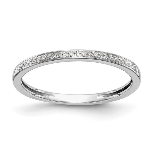 14k White Gold 1/6 carat Lab Grown Diamond VS/SI+ G+ Complete Set of Two Wedding Bands