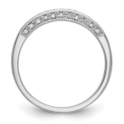 14k White Gold 1/6 carat Lab Grown Diamond VS/SI+ G+ Complete Wedding Band