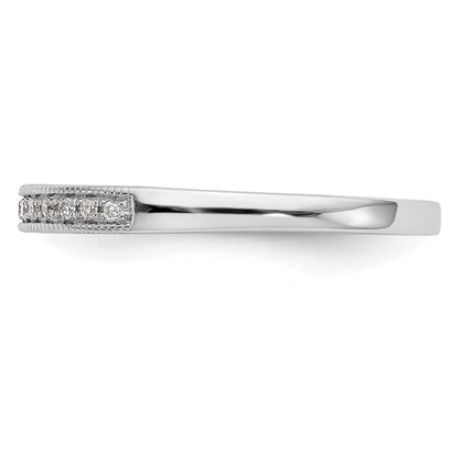 14k White Gold 1/6 carat Lab Grown Diamond VS/SI+ G+ Complete Wedding Band