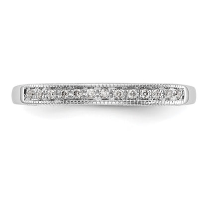 14k White Gold 1/6 carat Lab Grown Diamond VS/SI+ G+ Complete Wedding Band