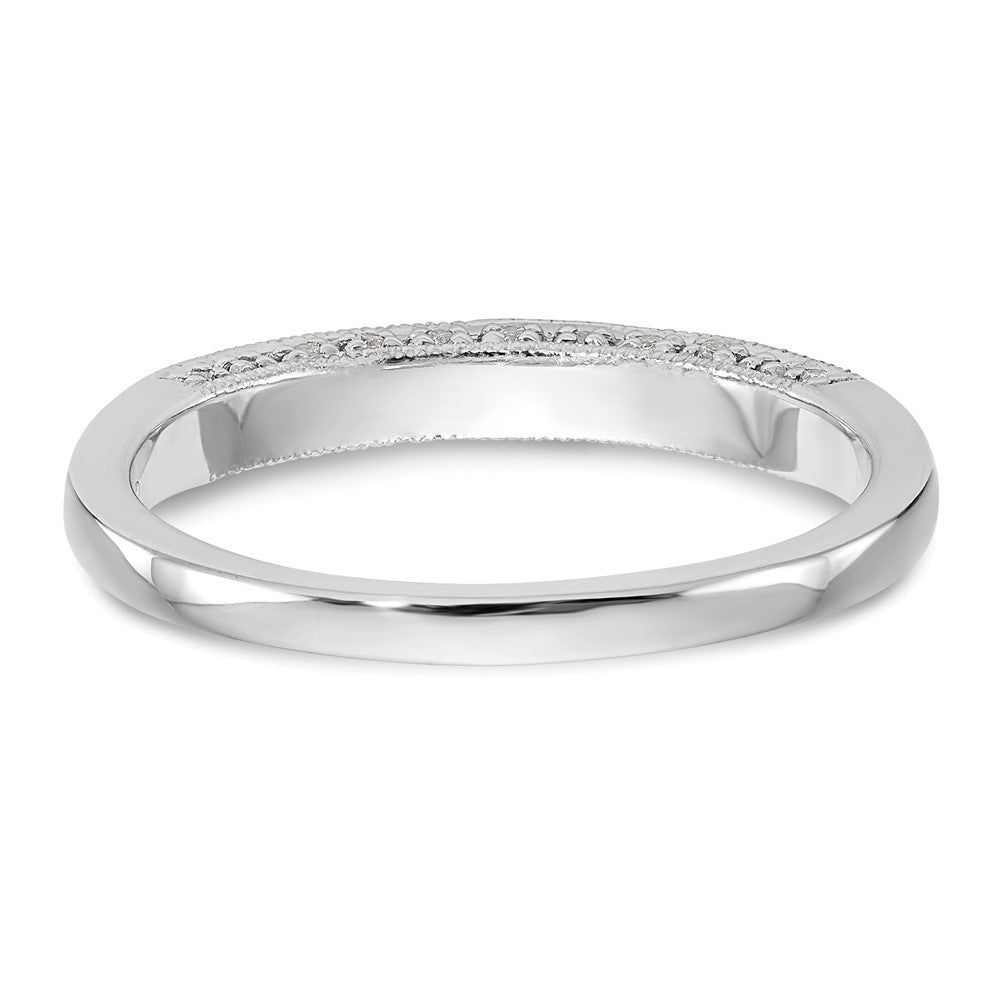 14k White Gold 1/6 carat Diamond Complete Wedding Band