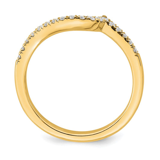 14k 1/5 carat Lab Grown Diamond VS/SI+ G+ Complete Contoured Wedding Band