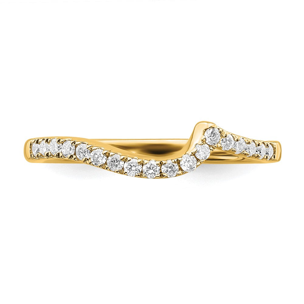 14k 1/5 carat Lab Grown Diamond VS/SI+ G+ Complete Contoured Wedding Band