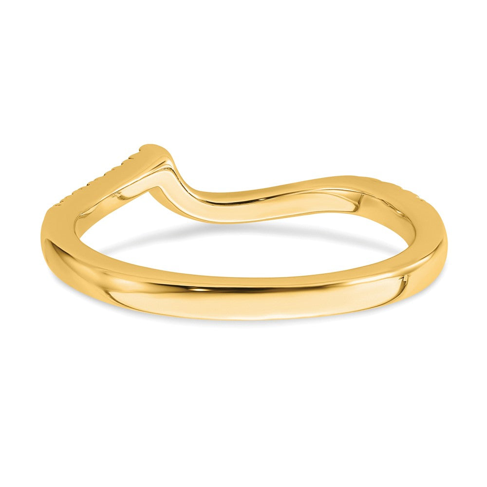 14k 1/5 carat Lab Grown Diamond VS/SI+ G+ Complete Contoured Wedding Band