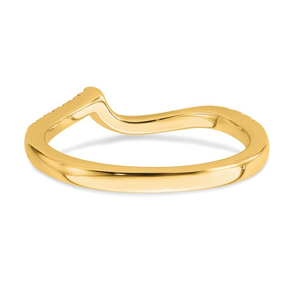 14k 1/5 carat Lab Grown Diamond VS/SI+ G+ Complete Contoured Wedding Band
