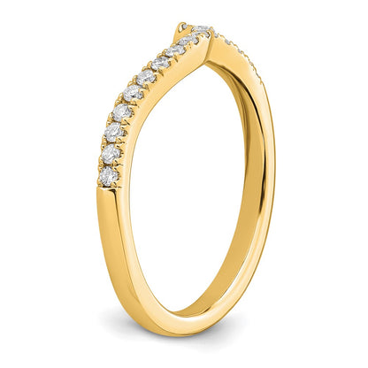 14k 1/5 carat Lab Grown Diamond VS/SI+ G+ Complete Contoured Wedding Band