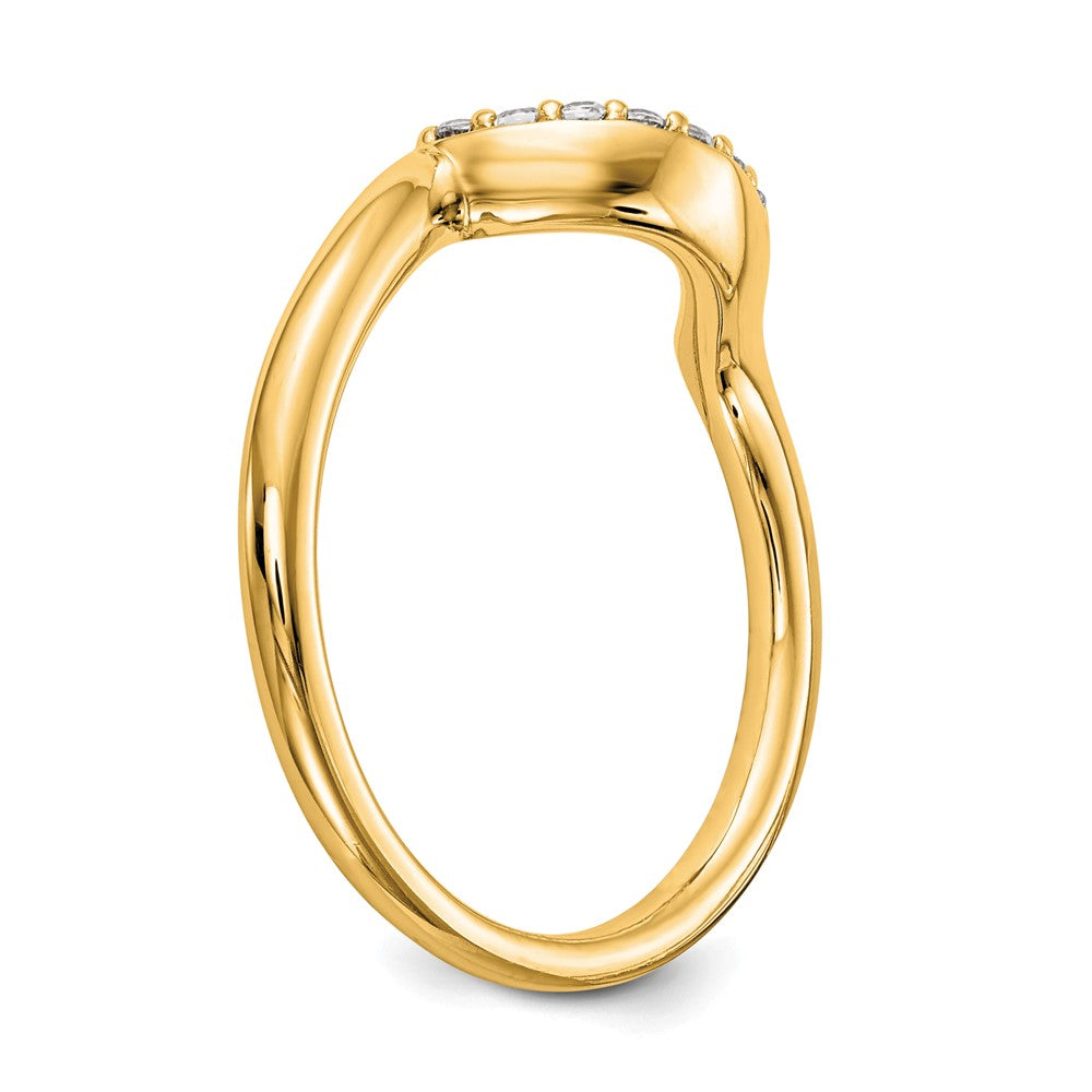 14K Diamond Wedding Band