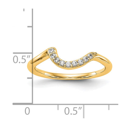 14K Diamond Wedding Band