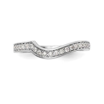 14k  White Gold 1/5 carat Lab Grown Diamond VS/SI Complete Wedding Band