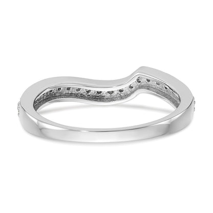 14k  White Gold 1/5 carat Lab Grown Diamond VS/SI Complete Wedding Band