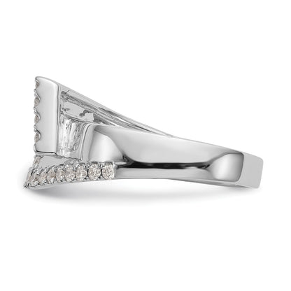 14k White Gold 1/2 carat Lab Grown Diamond VS/SI+ G+ Semi-Mount Pet Set Engagement Ring