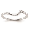 14k White Gold Polished Contoured Wedding Band