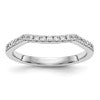 14k White Gold 1/4 carat Diamond Contoured Complete Wedding Band