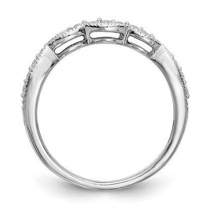 True Origin 14K White 1/4 carat Lab Grown Diamond VS+ F+ Complete Wedding Band