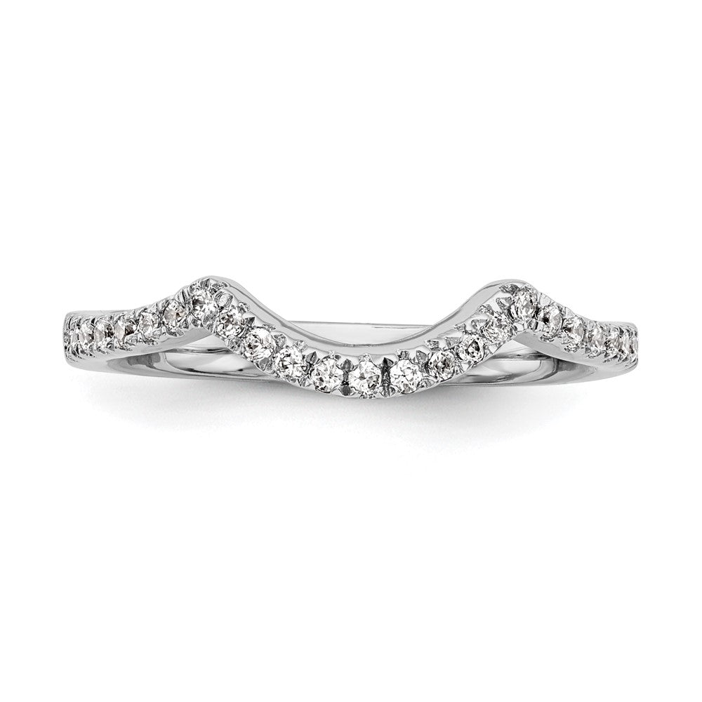14k White Gold 1/4 carat Lab Grown Diamond VS/SI+ G+ Complete Wedding Band