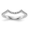 14k White Gold 1/4 carat Lab Grown Diamond VS/SI+ G+ Complete Wedding Band