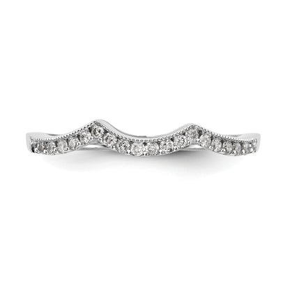 14k White Gold 1/8 carat Lab Grown Diamond VS/SI+ G+ Complete Wedding Band
