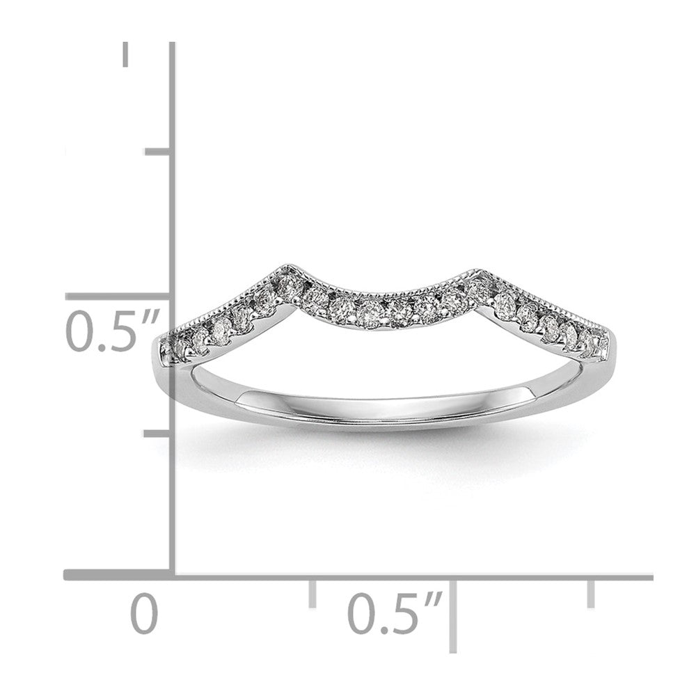 14k White Gold 1/8 carat Lab Grown Diamond VS/SI+ G+ Complete Wedding Band