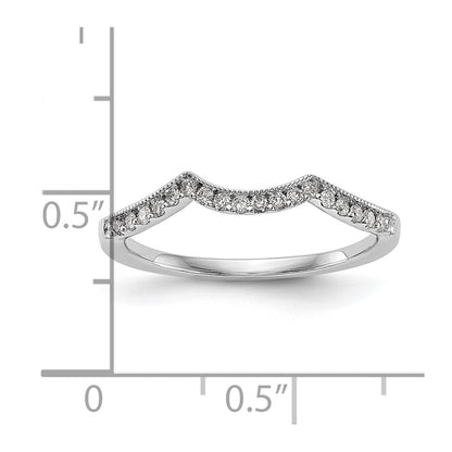 14k White Gold 1/8 carat Lab Grown Diamond VS/SI+ G+ Complete Wedding Band