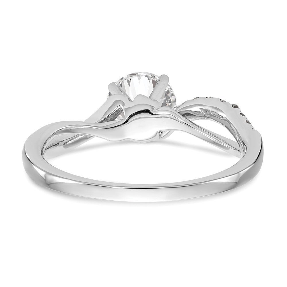 14k White Gold 1/6 carat Lab Grown Diamond VS/SI+ G+ Semi Mount Peg Set Engagment Ring