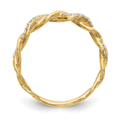 14k Yellow Gold Diamond Wedding Band