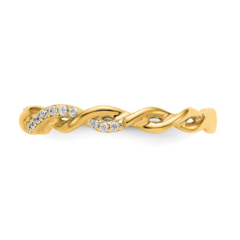 14k Yellow Gold Diamond Wedding Band