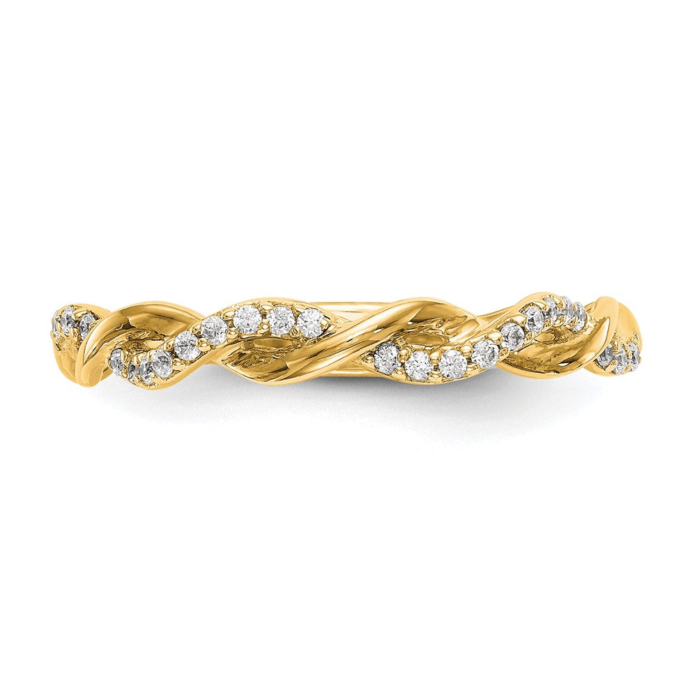 14k Yellow Gold Diamond Wedding Band