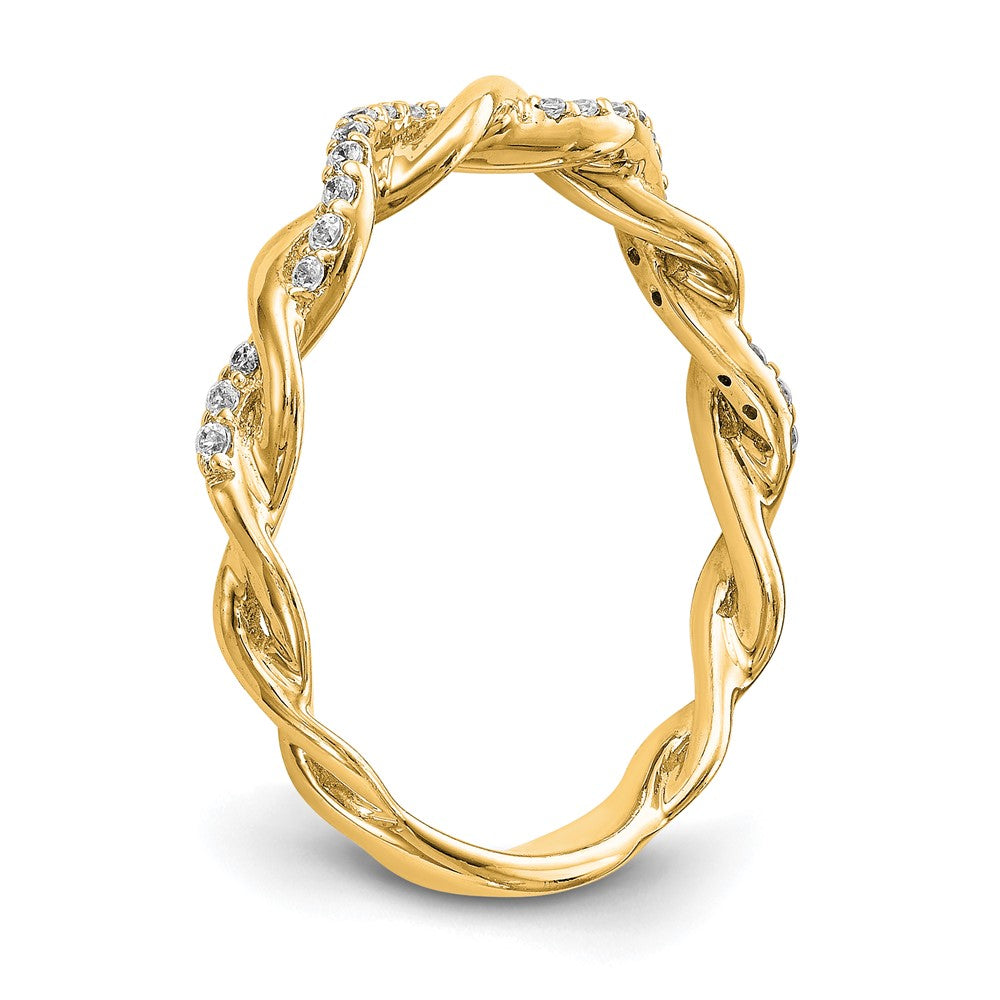 14k Yellow Gold Diamond Wedding Band