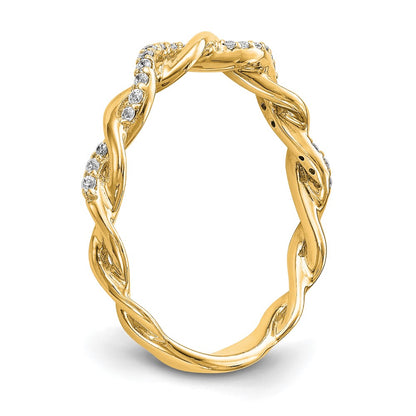 14k Yellow Gold Diamond Wedding Band