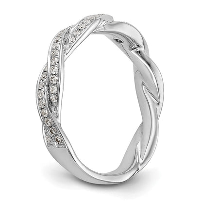 14k White Gold Criss-Cross Peg Set 3/8 carat Diamond Semi-mount Engagement Ring