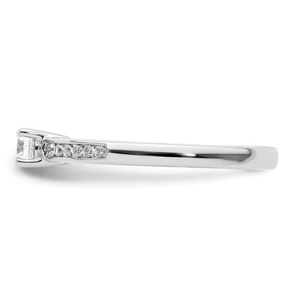 14k White Gold 1/3 carat Lab Grown Diamond VS/SI+ G+ Round Complete Channel Set Shared Prong Engagement Ring