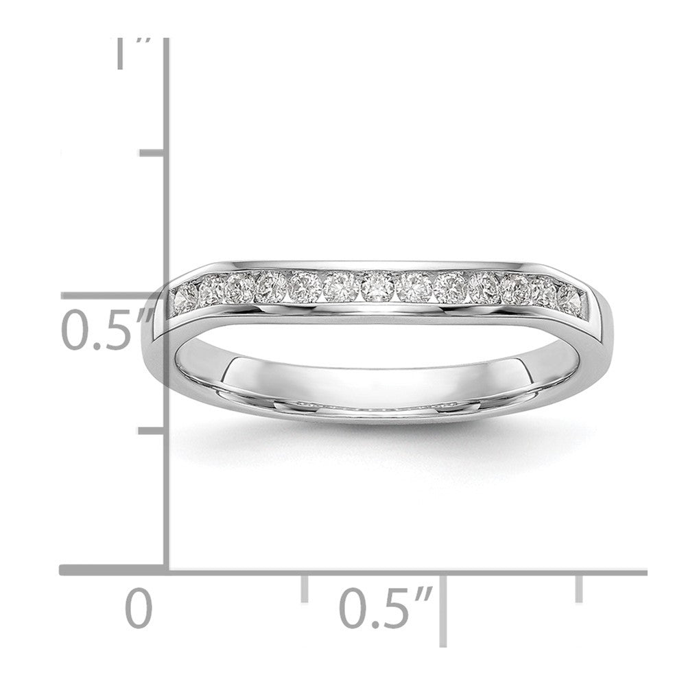 14K White Gold Lab Grown Diamond VS/SI+ G+ Wedding Band