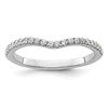 14k White Gold 1/5 carat Diamond Contoured Complete Wedding Band