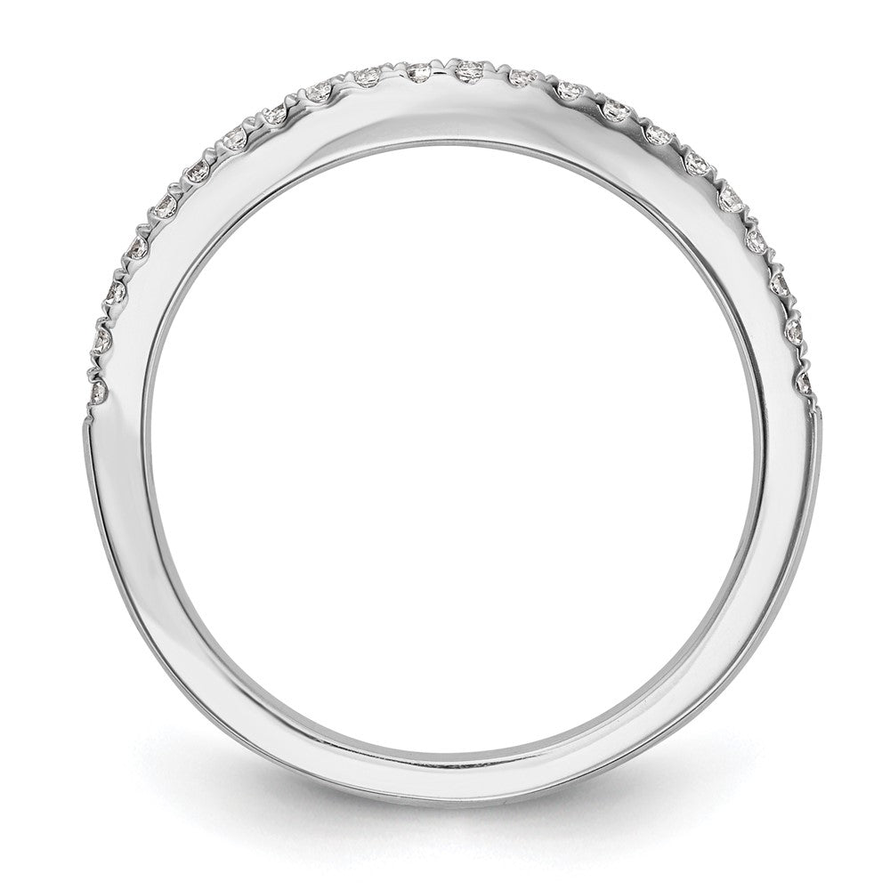 14k White Gold 1/5 carat Lab Grown Diamond VS/SI+ G+ Complete Wedding Band