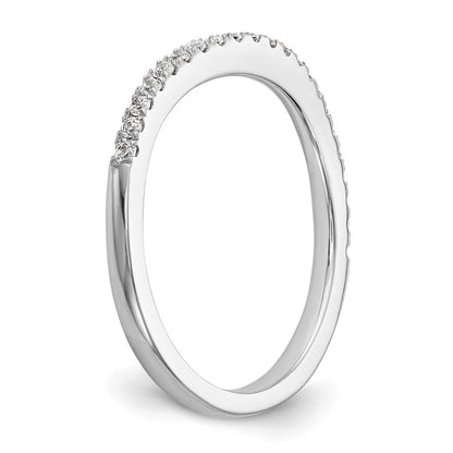14k White Gold 1/5 carat Lab Grown Diamond VS/SI+ G+ Complete Wedding Band