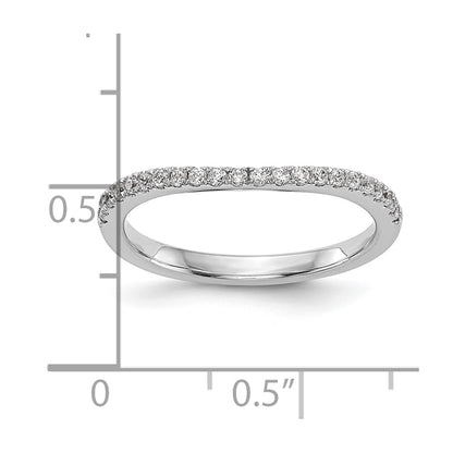 14k White Gold 1/5 carat Lab Grown Diamond VS/SI+ G+ Complete Wedding Band